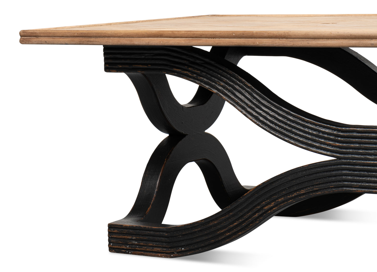 Wavy Coffee Table, Antique Black