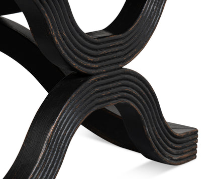 Wavy Coffee Table, Antique Black