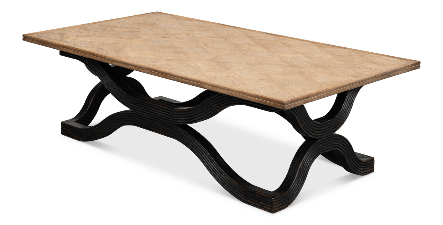 Wavy Coffee Table, Antique Black