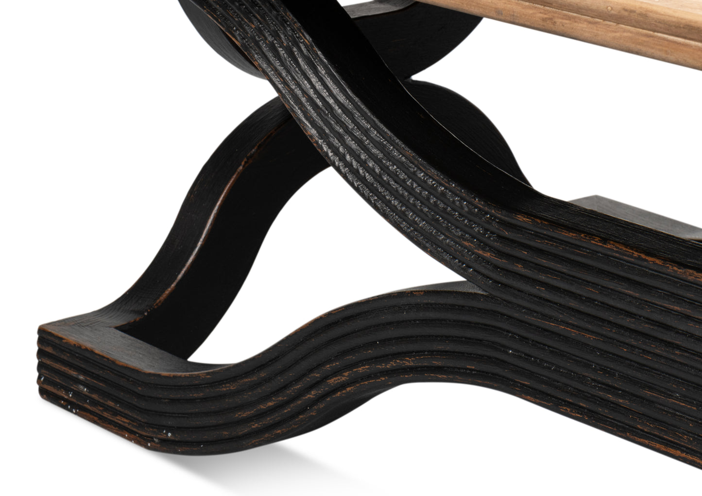 Wavy Coffee Table, Antique Black