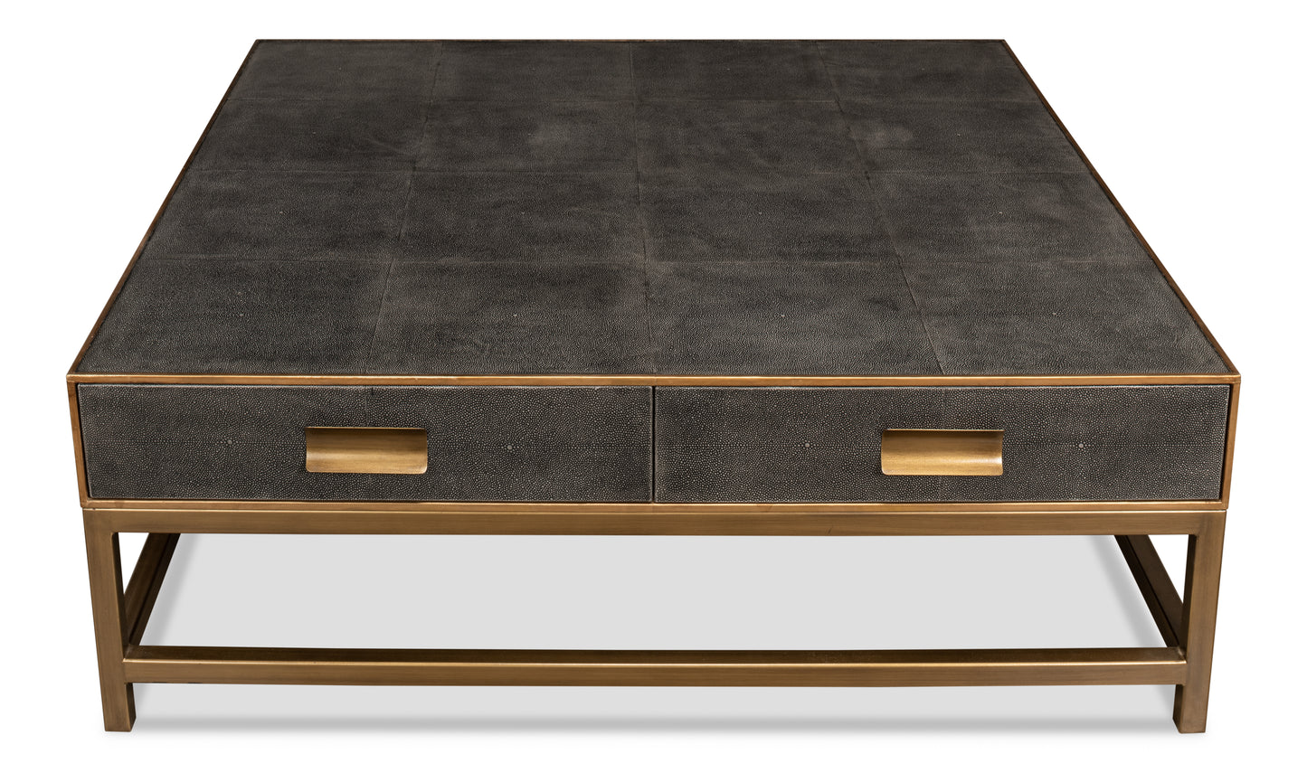 Gideon Shagreen Square Coffee Table, Antique Grey
