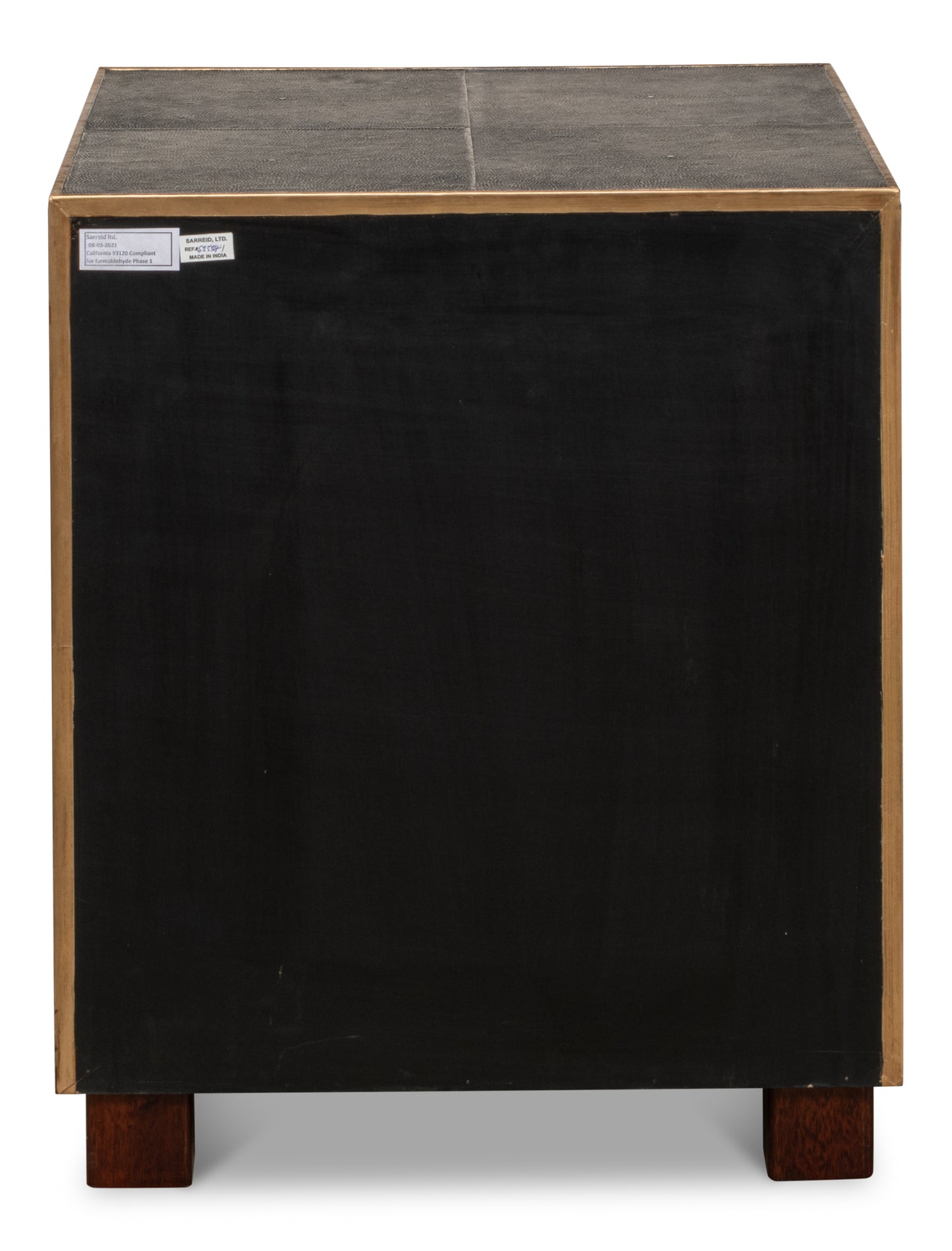 Gideon Shagreen 3 Drawer Side Table, Grey