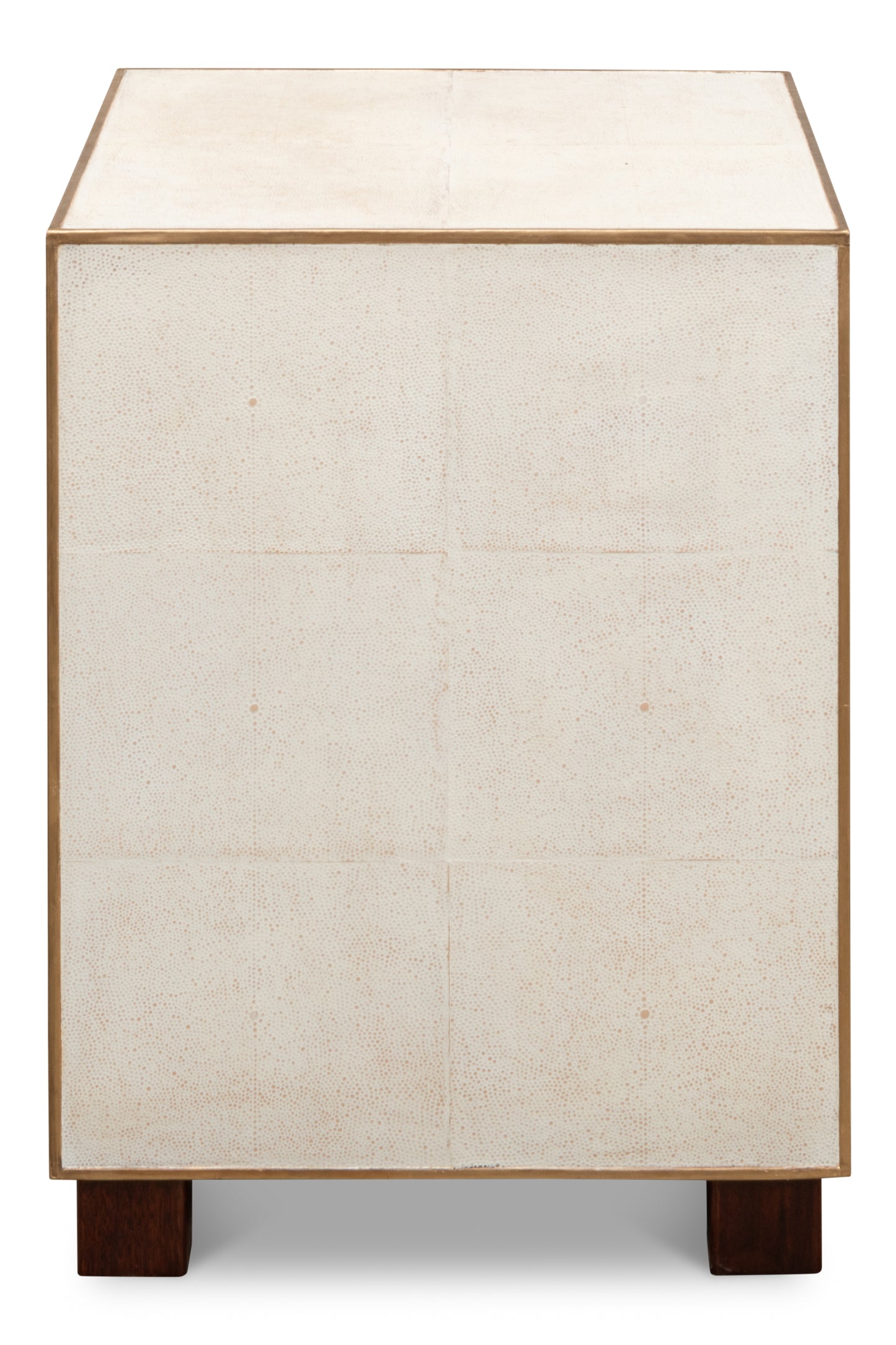 Shagreen 3 Drawer Side Table, Osprey White