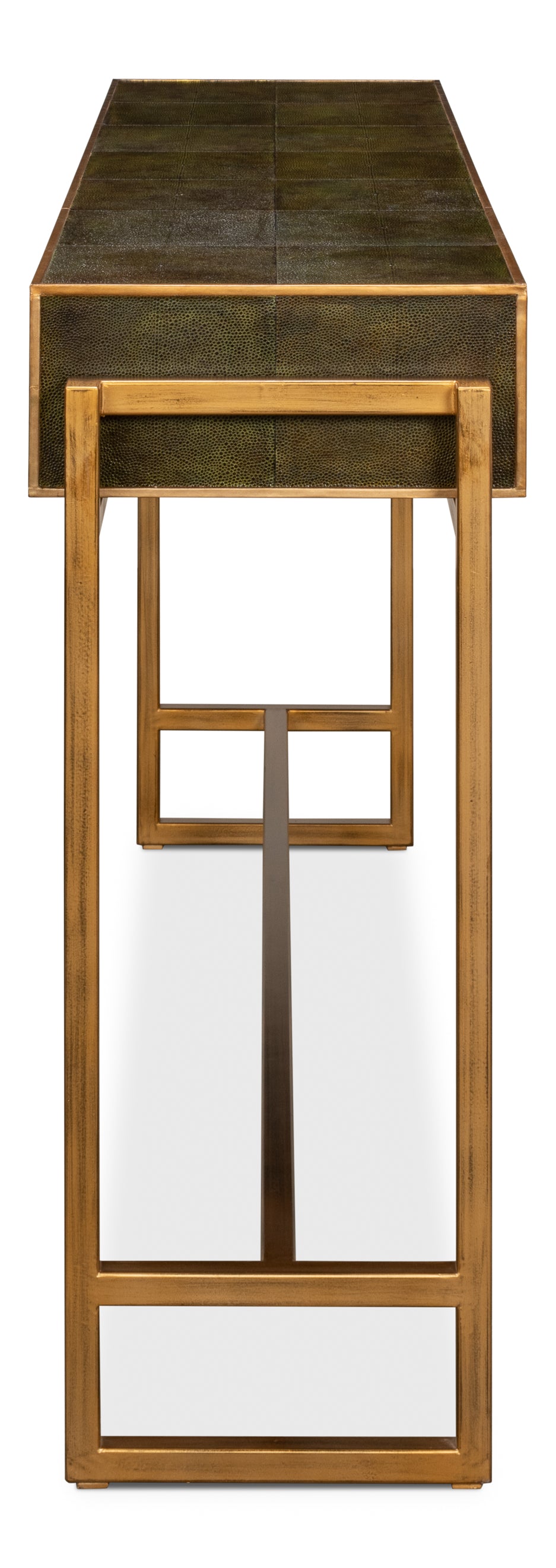 Shagreen Console Table, Leaf