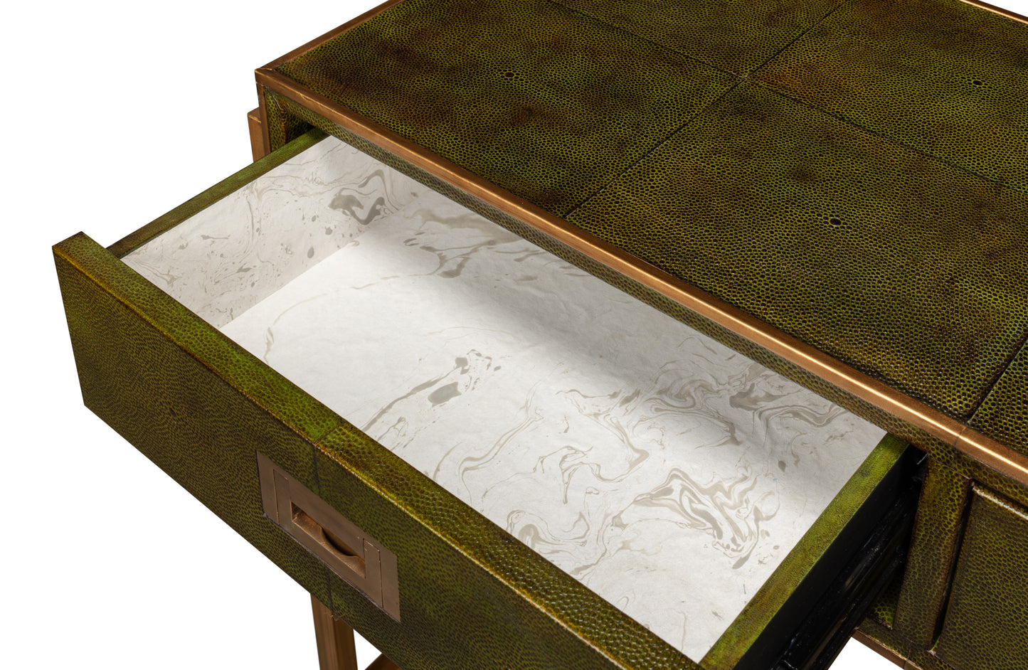 Shagreen Console Table, Leaf