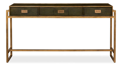 Shagreen Console Table, Leaf