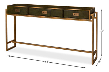 Shagreen Console Table, Leaf