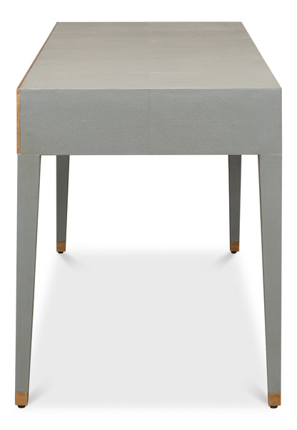 Gabriella Shagreen Desk/Table, Storm Grey