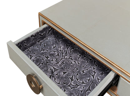Gabriella Shagreen Desk/Table, Storm Grey