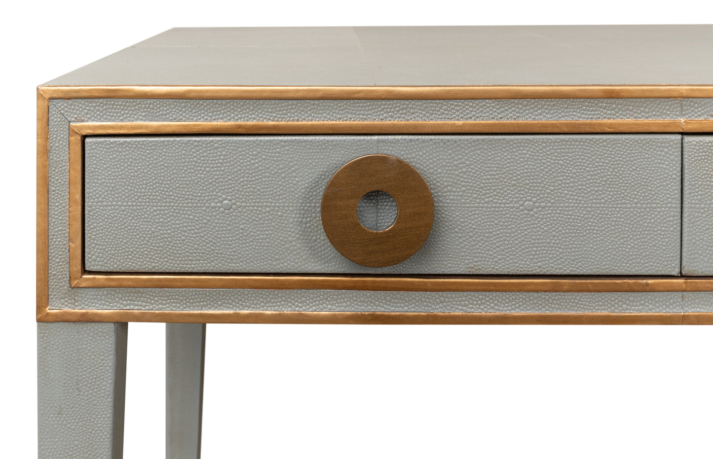 Gabriella Shagreen Desk/Table, Storm Grey