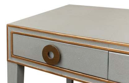Gabriella Shagreen Desk/Table, Storm Grey