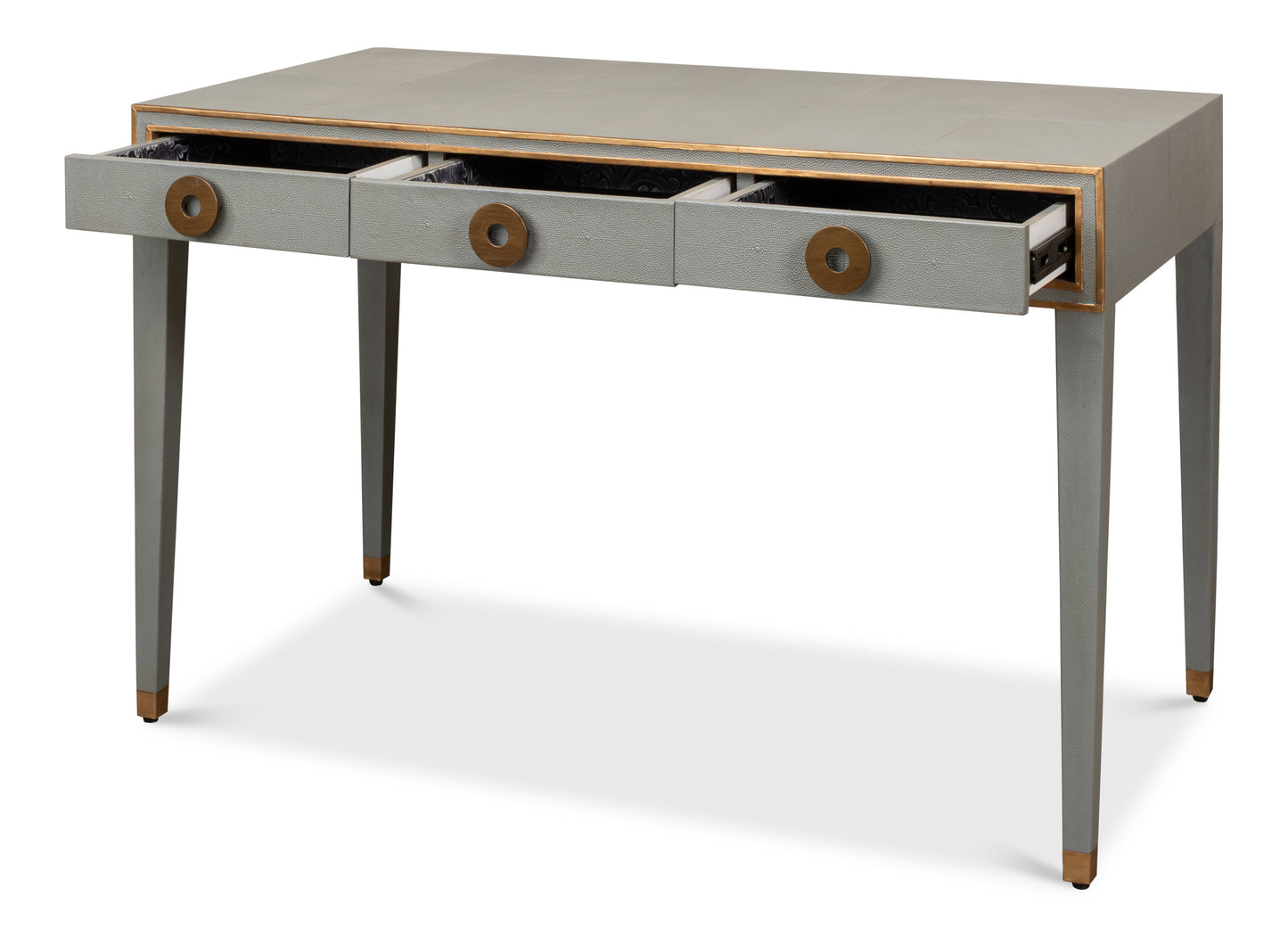 Gabriella Shagreen Desk/Table, Storm Grey