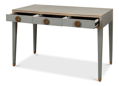 Gabriella Shagreen Desk/Table, Storm Grey