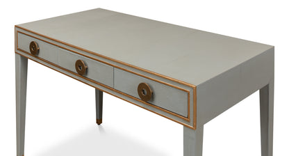 Gabriella Shagreen Desk/Table, Storm Grey
