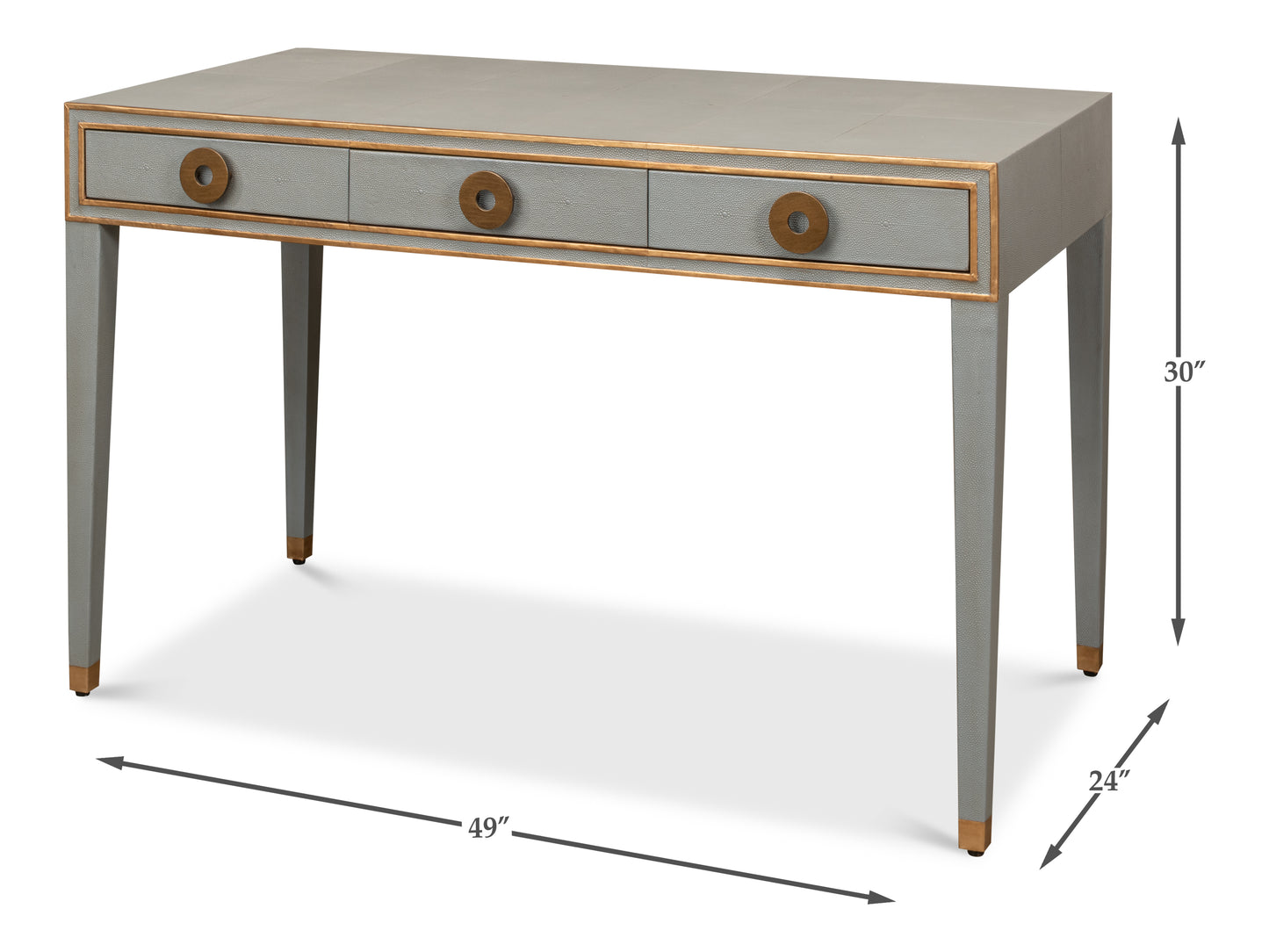 Gabriella Shagreen Desk/Table, Storm Grey