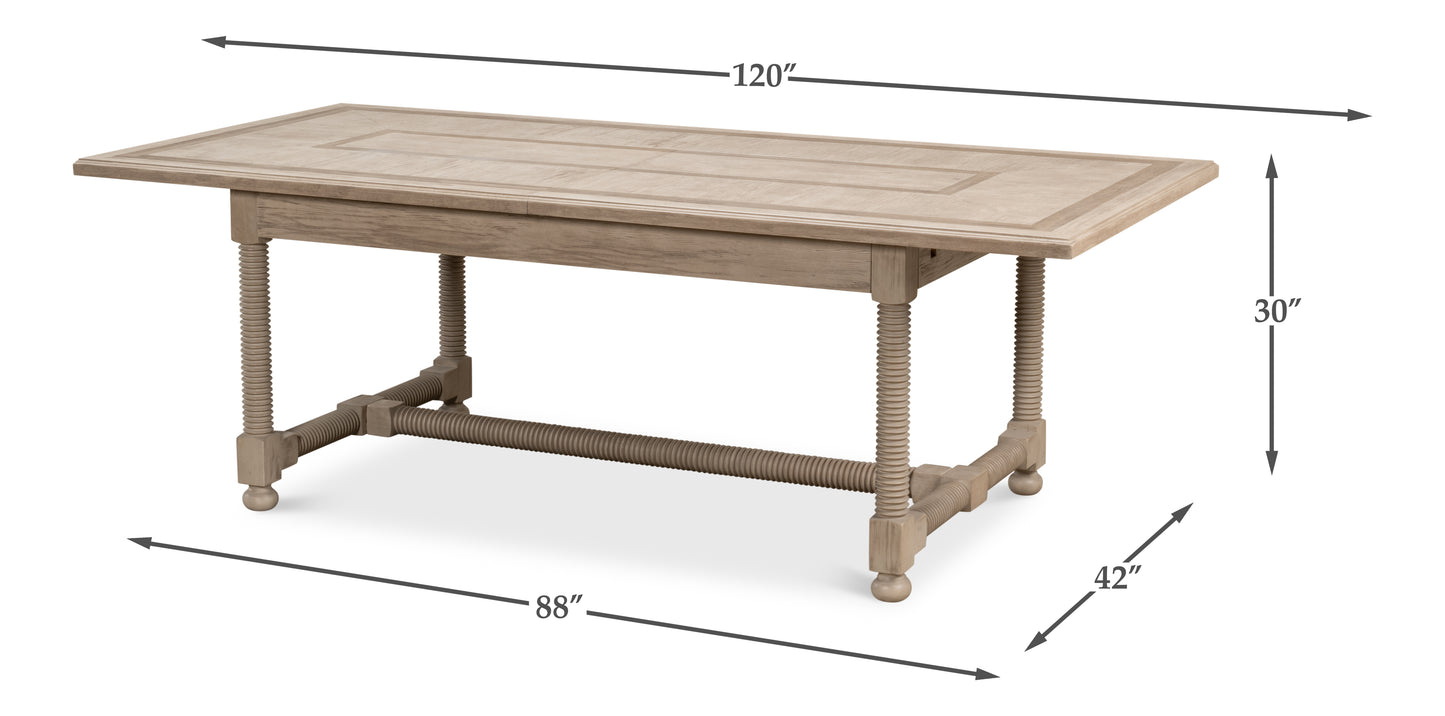 Jurow Equestrian Dining Table, Barn Grey