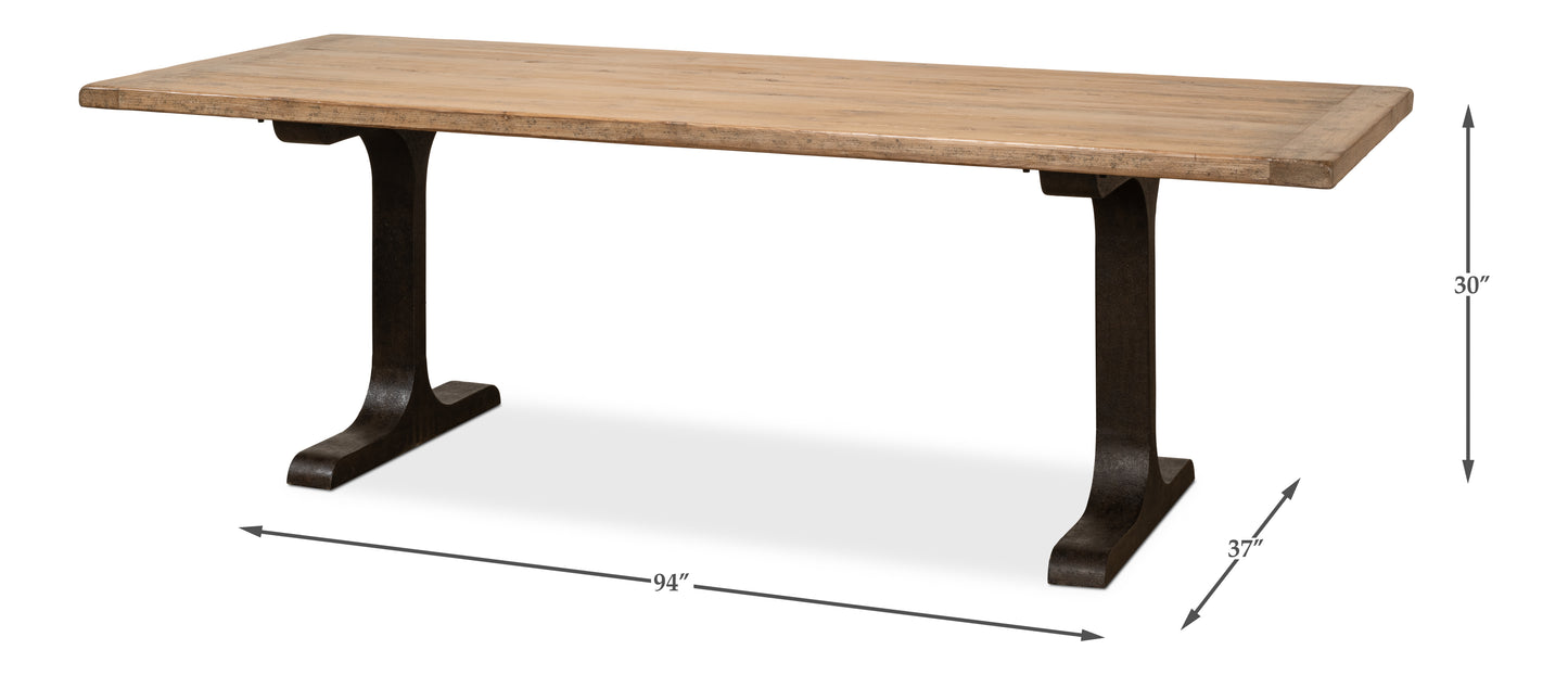 Decan Dining Table with Iron Base
