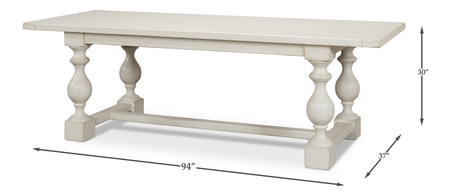 Owen Dining Table, Antique White