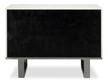 Bronzini Credenza, Small, Embossed White