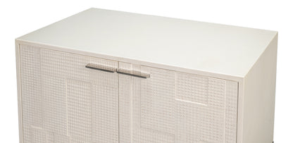 Bronzini Credenza, Small, Embossed White