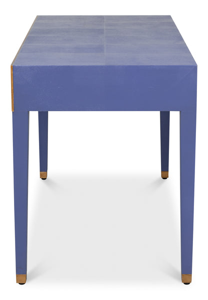 Gabriella Shagreen Desk/Table, Marlin Blue