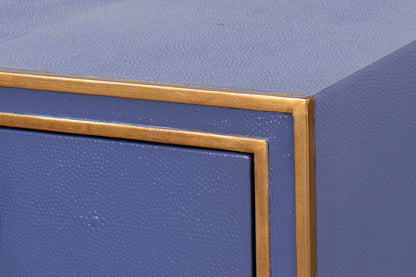 Gabriella Shagreen Desk/Table, Marlin Blue