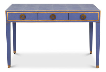 Gabriella Shagreen Desk/Table, Marlin Blue