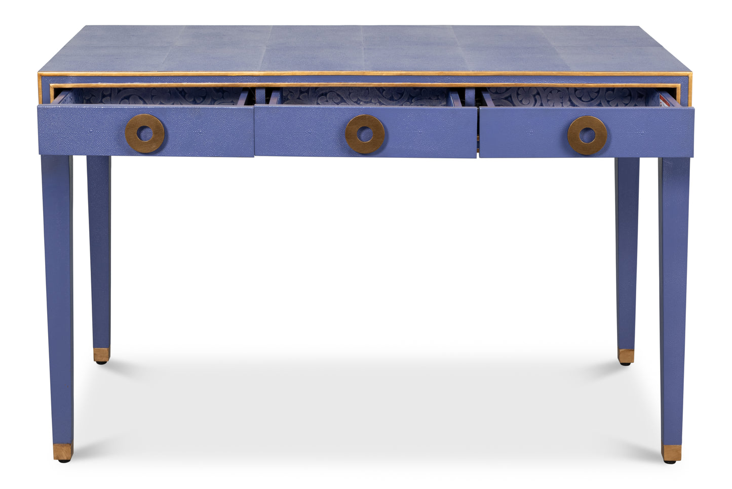 Gabriella Shagreen Desk/Table, Marlin Blue