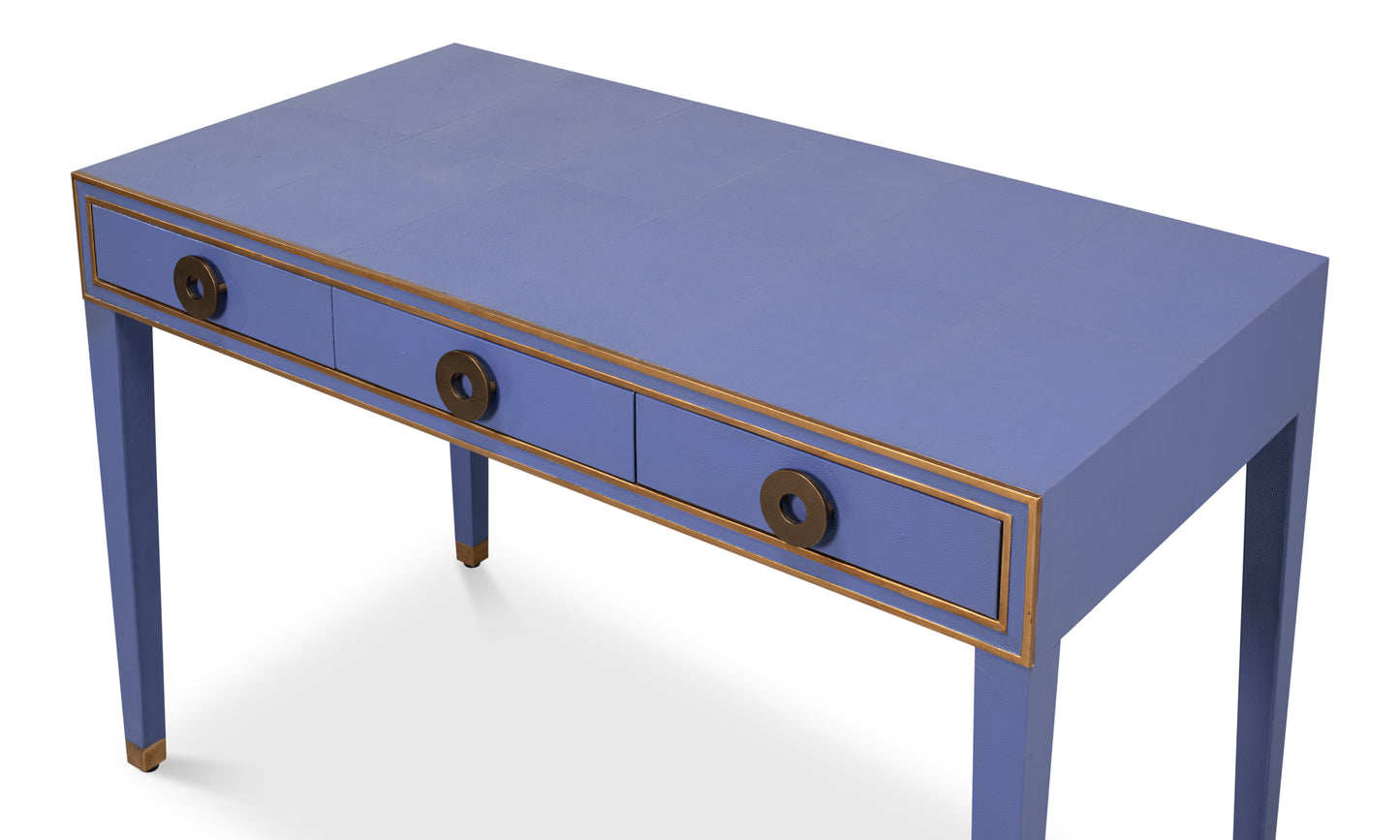 Gabriella Shagreen Desk/Table, Marlin Blue