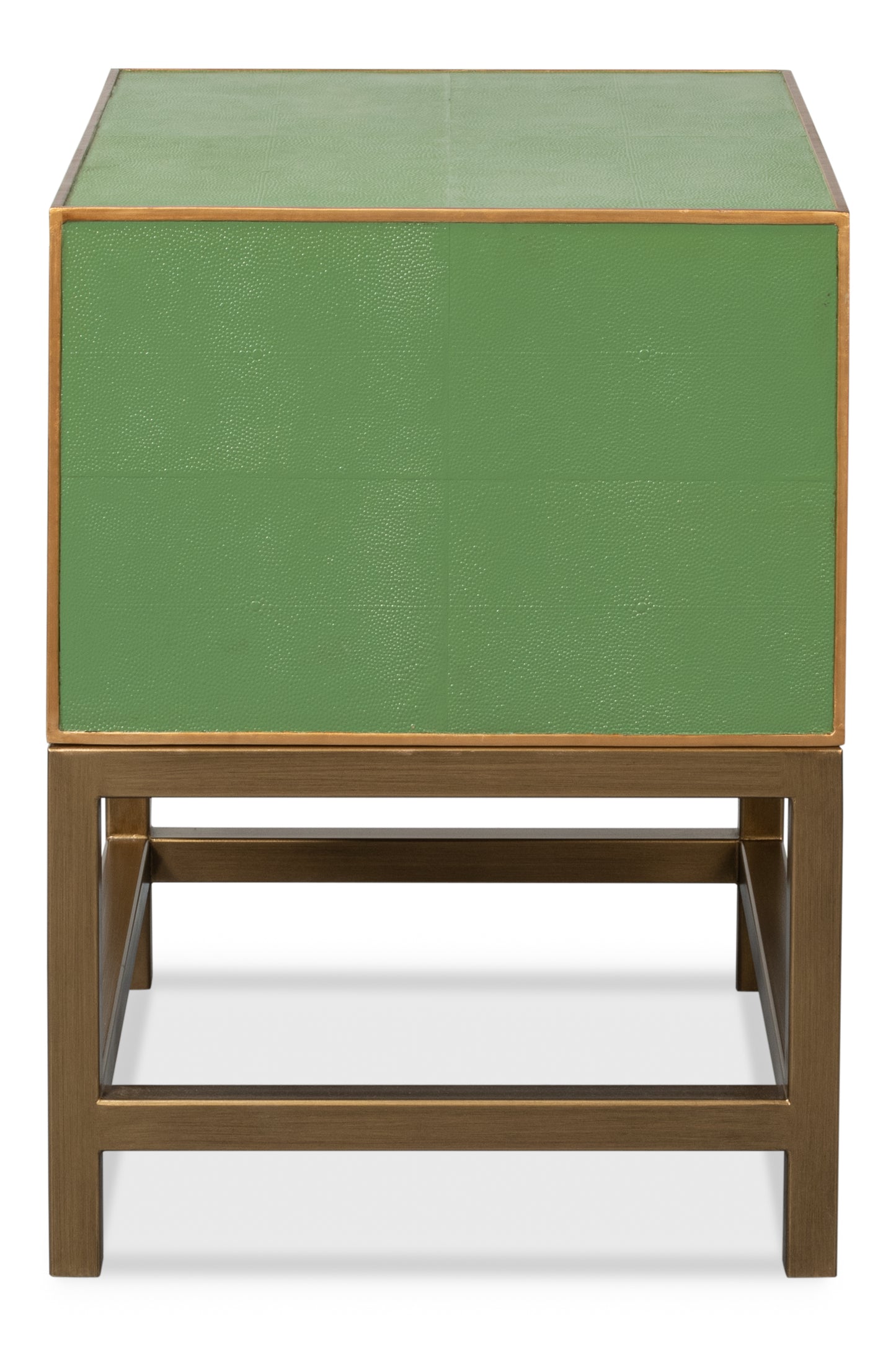 Gideon Shagreen Side Table, Watercress