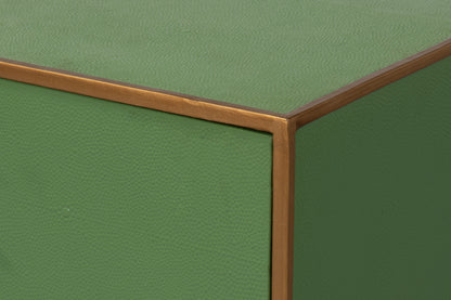 Gideon Shagreen Side Table, Watercress