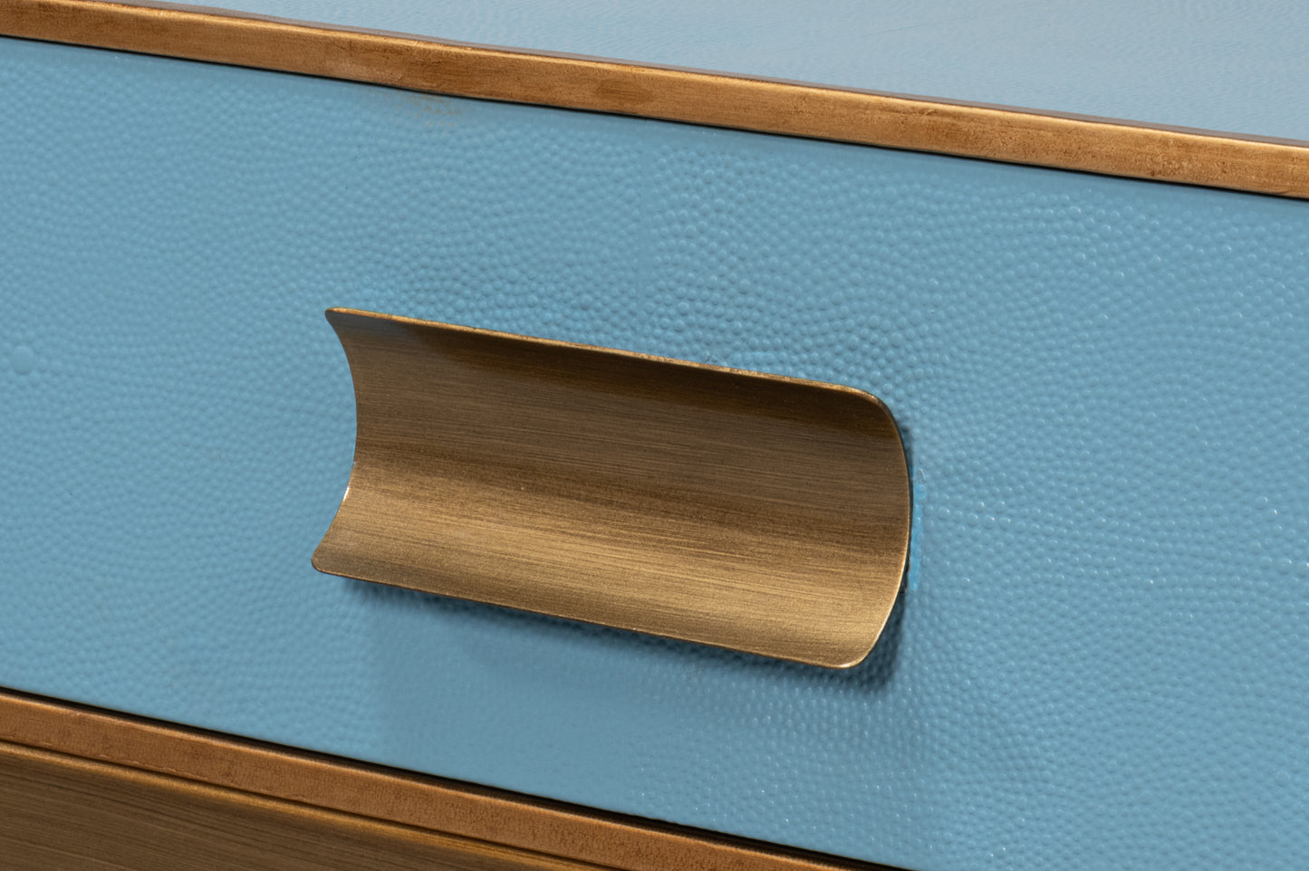 Gideon Shagreen Square Coffee Table, Blue