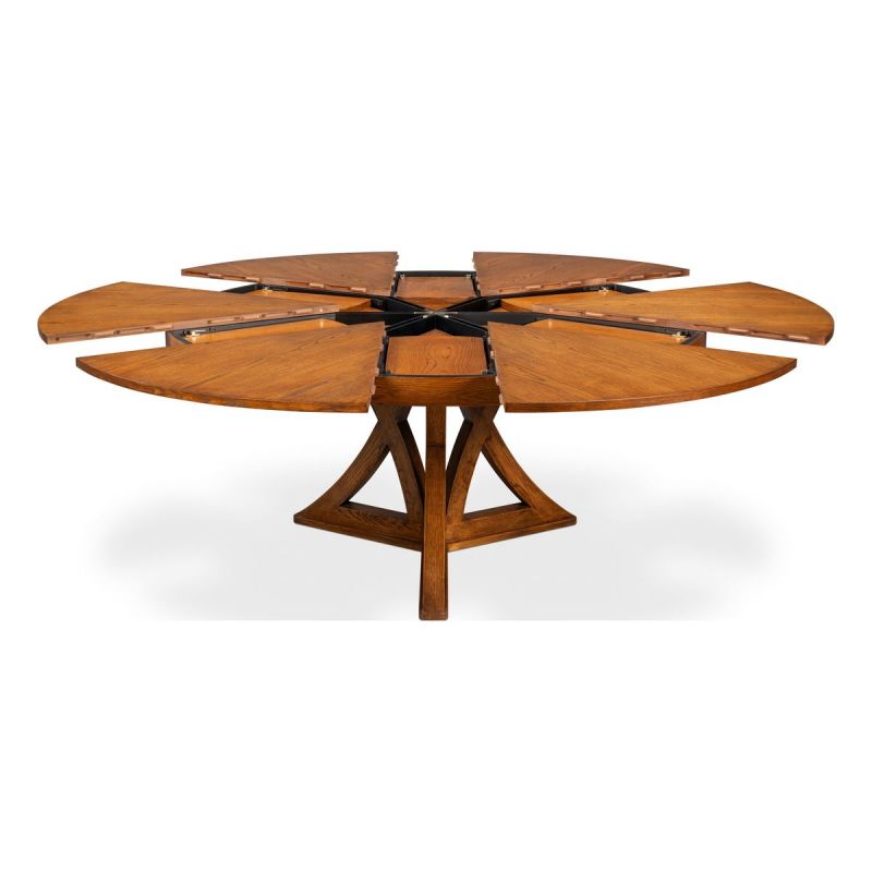 Casual Jupe Dining Table, Tobacco Brown, Large