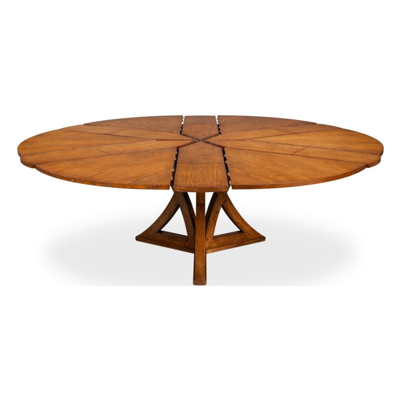 Casual Jupe Dining Table, Tobacco Brown, Large