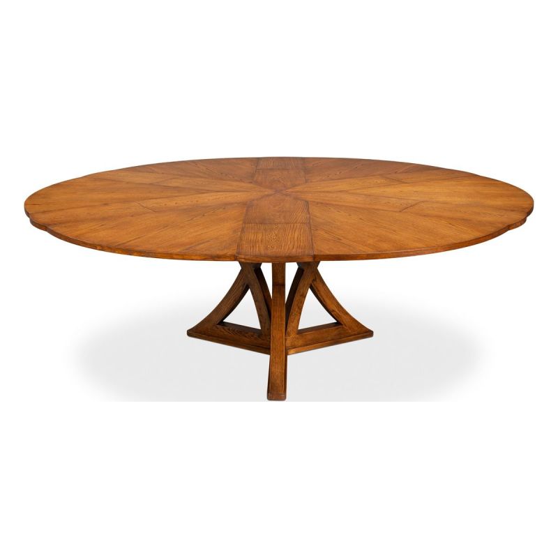 Casual Jupe Dining Table, Tobacco Brown, Large