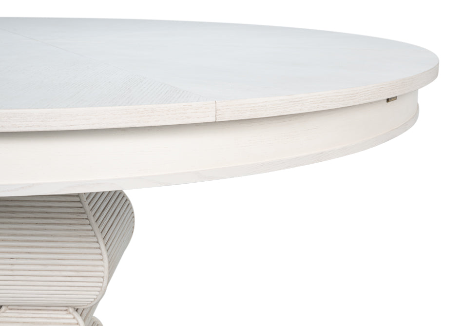 Kelso Equestrian Dining Table, White, Medium