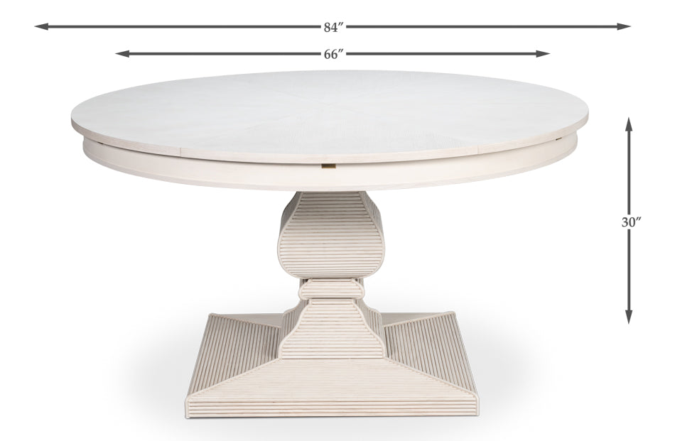 Kelso Equestrian Dining Table, White, Large