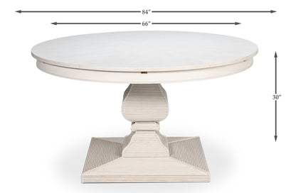 Kelso Equestrian Dining Table, White, Large