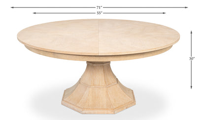 Giselle Jupe Table, Medium, Bleached Oak