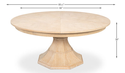 Giselle Jupe Table, Large, Bleached Oak