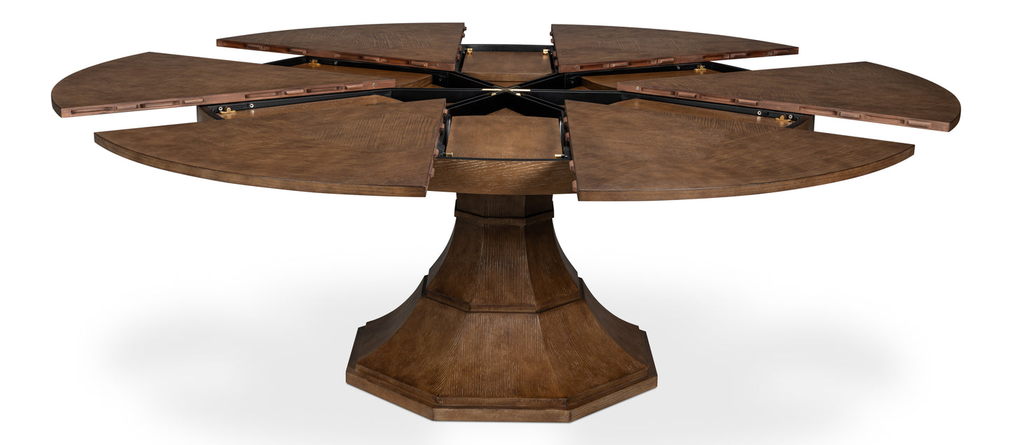 Giselle Jupe Dining Table, Large, Light Mink