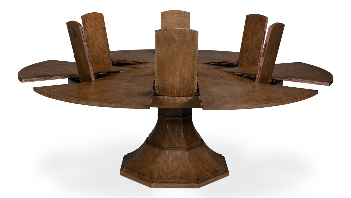 Giselle Jupe Dining Table, Large, Light Mink