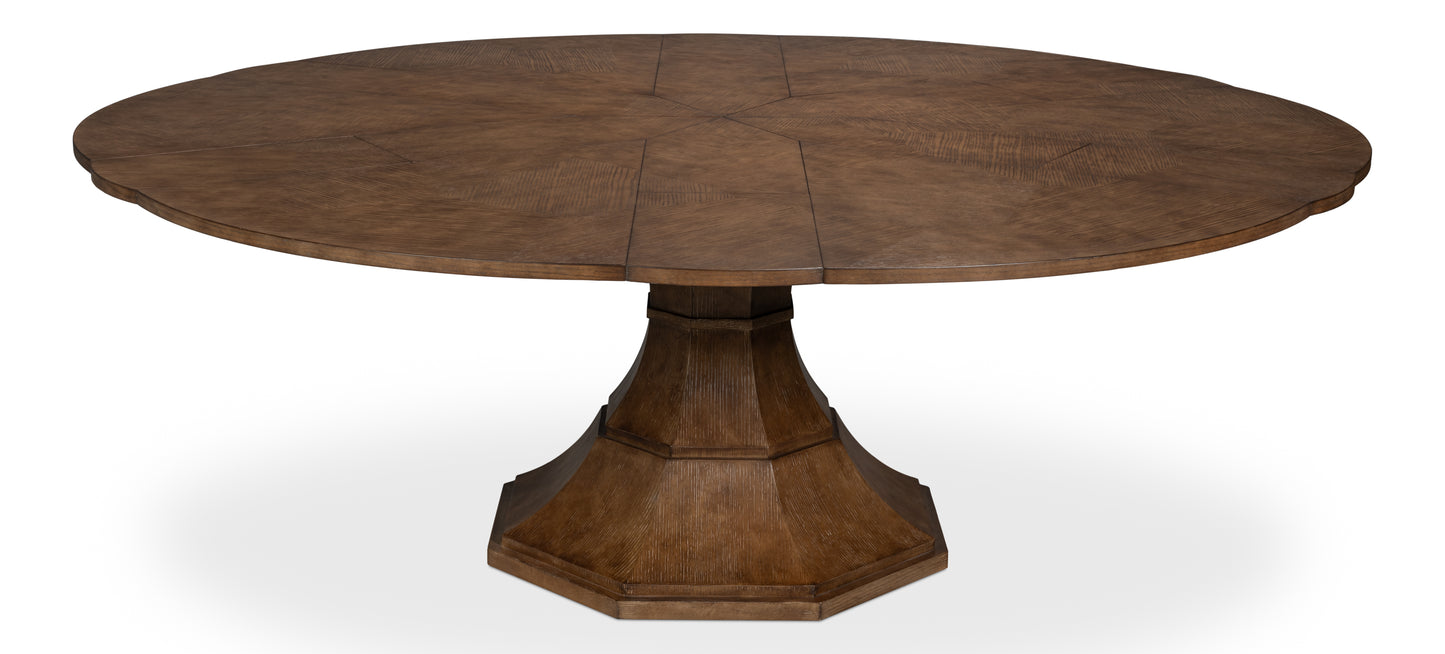 Giselle Jupe Dining Table, Large, Light Mink
