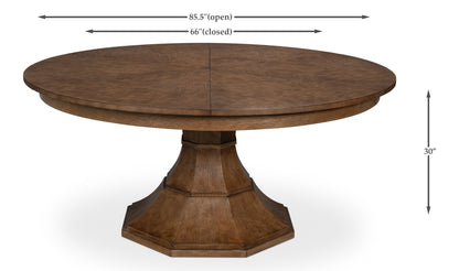 Giselle Jupe Dining Table, Large, Light Mink
