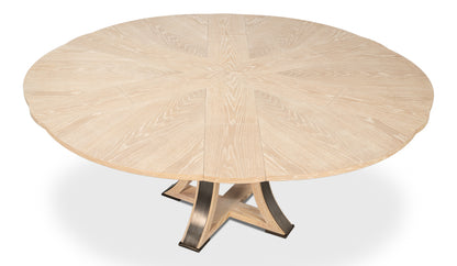 Tower Jupe Dining Table, Medium, Bleached Oak