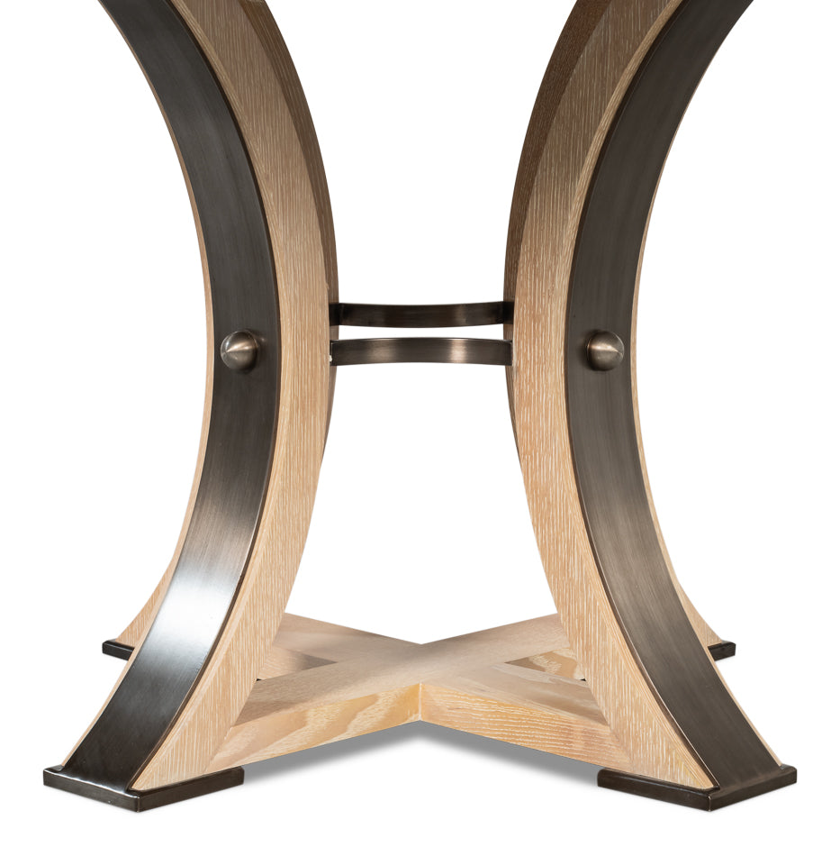 Tower Jupe Dining Table, Medium, Bleached Oak