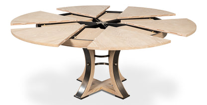 Tower Jupe Dining Table, Medium, Bleached Oak