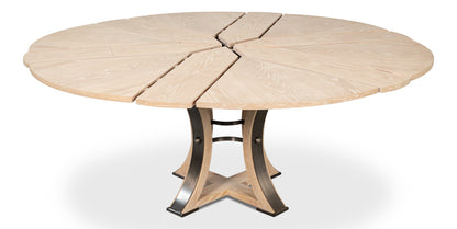 Tower Jupe Dining Table, Medium, Bleached Oak