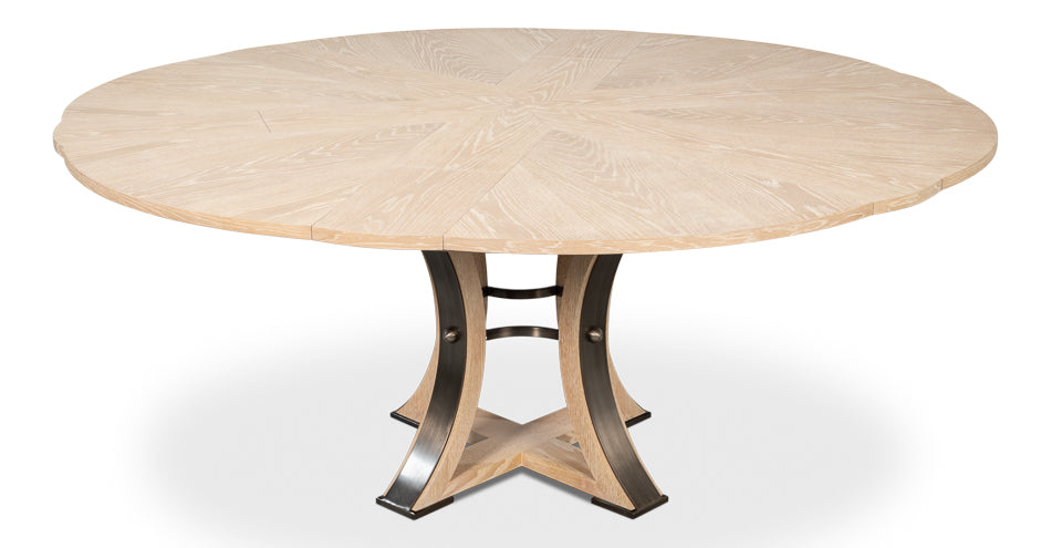Tower Jupe Dining Table, Medium, Bleached Oak