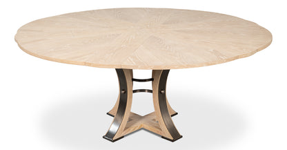 Tower Jupe Dining Table, Medium, Bleached Oak
